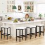 66 cm Bar Stools Set of 4, White Breakfast Barstools, Kitchen Bar Stool Image 4