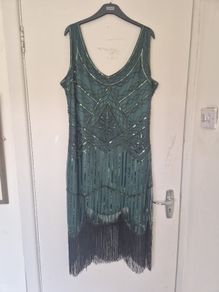 Charlston style flapper dress and accessories