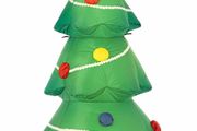 Inflatable Christmas Tree - Outdoor/Indoor Bright LED Light Up Porch Decoration - Built in Air Compressor - Pegs Included for Garden Use 120cm 4ft (FREE POSTAGE)