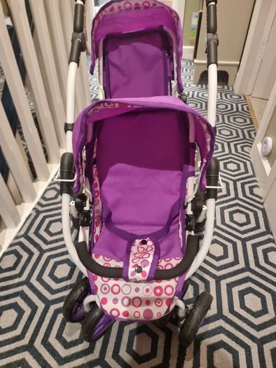 Toy twin stroller & high chair