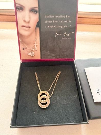Silver Enibas Croi Alain double pendant necklace