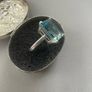 Emerald cut blue topaz ring Image 3