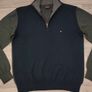 Oscar Jacobson Half Zip Wool Blend Golf Jumper Mens Medium Image 2