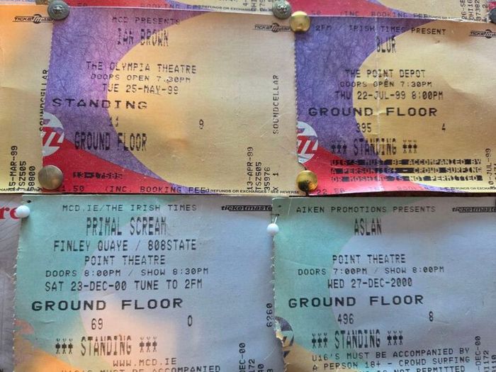 Blur, Oasis, Radiohead, Pulp, OCS 90's concert ticket collection