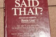 Who Said That? - Renie Gee (1980 First Edition Hardback) - Mint Condition