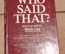 Who Said That? - Renie Gee (1980 First Edition Hardback) - Mint Condition