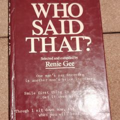 Who Said That? - Renie Gee (1980 First Edition Hardback) - Mint Condition