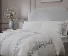 M&S embroidered bed linen set king size , new,