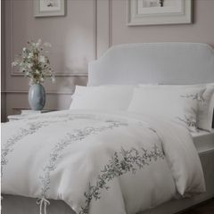 M&S embroidered bed linen set king size , new,