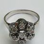 Vintage 18ct Gold Diamond Flower Cluster Ring Image 8
