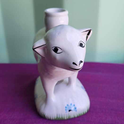 Lovely Ceramic Sheep Candle Holder