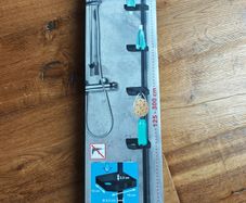 WENKO telescopic Shower corner shelf XXL Black