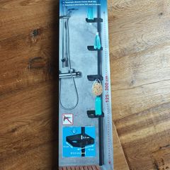 WENKO telescopic Shower corner shelf XXL Black