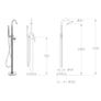 Freestanding Bathtub Faucet Stainless Steel 118.5 cm Image 5