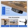 Electric Standing Desk 120 x 60 cm Height Adjustable Sit Stand Desks with Splice Board and Memory Smart Pannel Home Office Brown Image 6