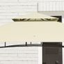 BBQ Gazebo Canopy Shelter With 2 Side Shelves, Storage Baskets Image 7