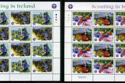 2002 Ireland 75th Anniversary of Irish Scouting Commemorative Stamps Sheetlets Plate 1B1B1B1B Mint Never Hinged (MNH)