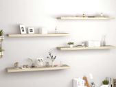 Floating Wall Shelves 4 pcs Oak 120x23.5x3.8 cm MDF