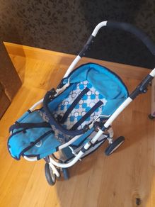 Childrens dolls buggy, car and desk chair