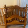 Solid wood bed frame and mattress Image 3