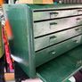 Vintage Industrial metal Engineer's drawers with working key Image 6