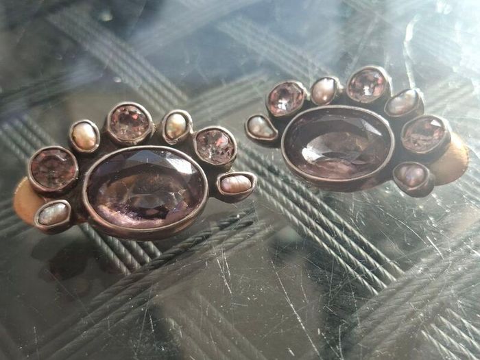 Beautiful pair of Vintage Sterling Silver clip-on Earrings