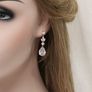 Vintage Stye Crystal Dangle Rose Gold Earrings Image 4