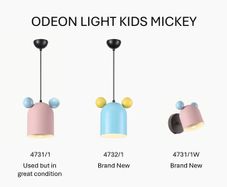 2 x Ceiling lights and 1 x wall lamp ODEON LIGHT KIDS MICKEY
