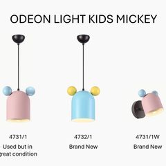 2 x Ceiling lights and 1 x wall lamp ODEON LIGHT KIDS MICKEY