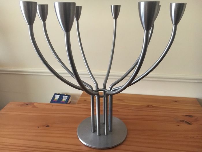 Brushed Stainless Steel candle holder
