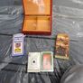 Vintage Wooden Card Box / Powers Irish Whiskey & Piatnik Twin Deck Set Image 4