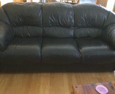 3 piece black leather suite