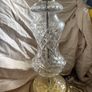 Glass table lamp with brass base Image 3