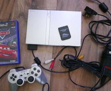 PlayStation 2 Slim Satin Silver PS2 Sony game Console