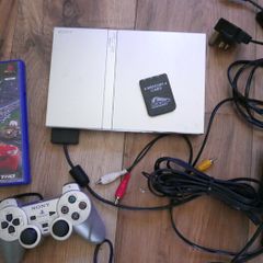 PlayStation 2 Slim Satin Silver PS2 Sony game Console