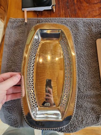 Silver serving dish