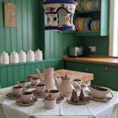 large twin tone Poole pottery set