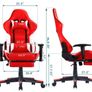 Ergonomic Gaming Chair, Computer Desk Chair Racing Design with Wide Back Cushion, Extendible Footrest in Waist Area Simply Connect to PC Image 5