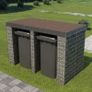 Gabion Wall for Garbage Bin Galvanised Steel 190x100x130 cm Image 3