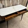 console table with marble top and brass detail Image 6