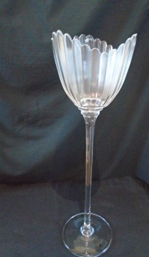 Decorative hand made art glass night light/candle holder