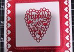 Small handmade card:- Happily ever after