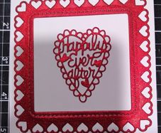 Small handmade card:- Happily ever after