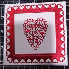 Small handmade card:- Happily ever after
