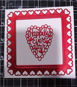 Small handmade card:- Happily ever after