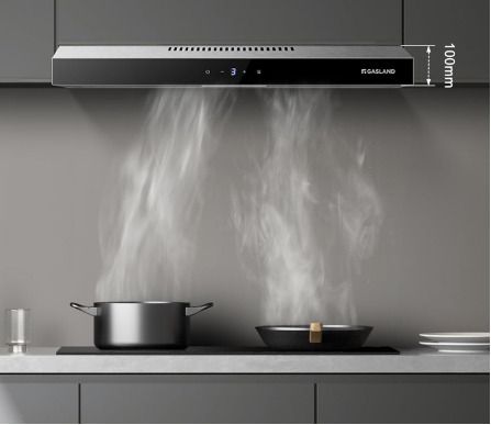 Gasland Chef SR60SS Visor Cooker Hoods 60cm Quiet Cooker Hood Exhaust with Carbon Recirculating, 3 Levels Touch Control Undercabinet Extractor Stainless Steel