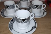 Wedgwood Bone China Hotelware 4  espresso cups with saucers