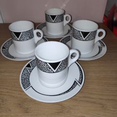Wedgwood Bone China Hotelware 4  espresso cups with saucers