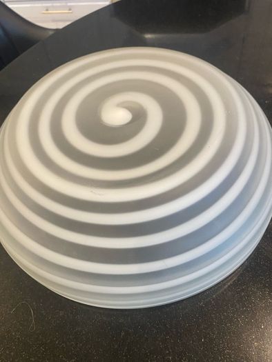 vintage mid century Leonardo Germany "Twist " Glass Bowl