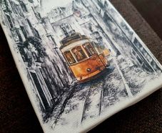Lisbon Tram Canvas Wall Art